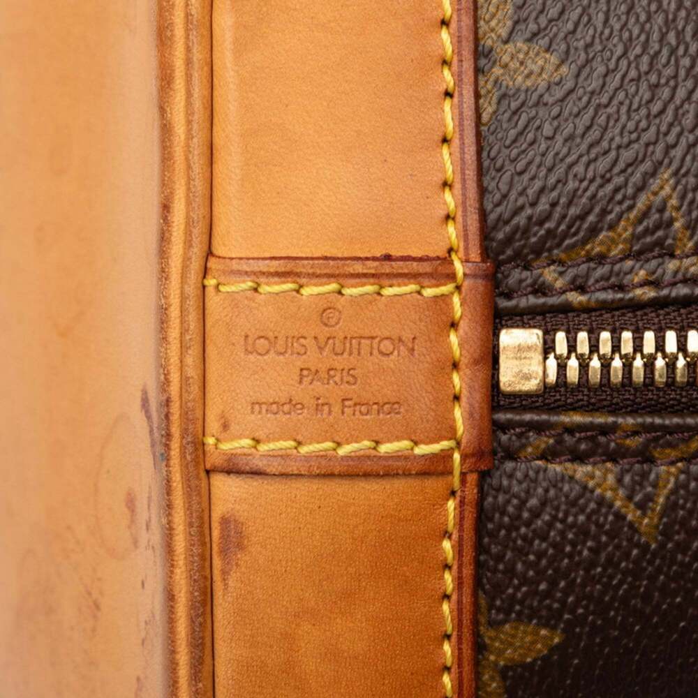 LOUIS VUITTON Authentic Brown Monogram Leather Alma PM Bag - Picture 7 of 8